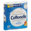 Cottonelle Ultra Clean Mega Rolls 1-Ply Toilet Paper, 12 rolls