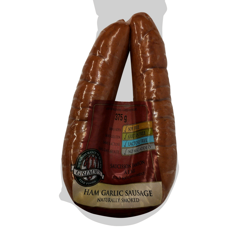 Grimm's Ham Garlic Sausage, 375 g