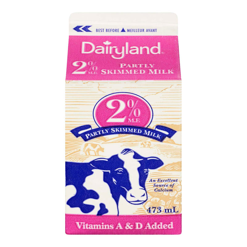 DAIRYLAND 2% M.F. Partly Skimmed Milk 473ml