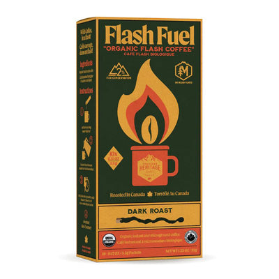 Flash Fuel Organic Dark Roast Instant & Micro Ground Flash Coffee Packets, 35 g, 10 ct