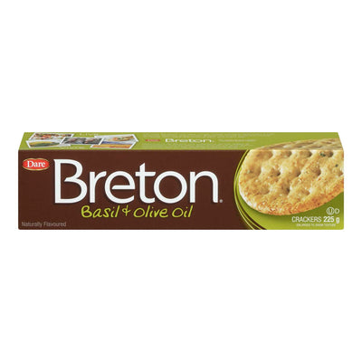 BRETON Basil + Olive Oil Crackers 225g