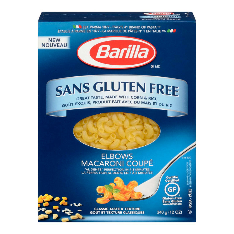 BARILLA Gluten Free Elbows Pasta 340g
