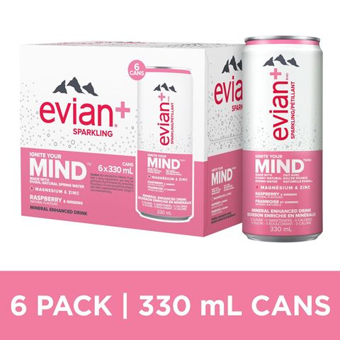 EVIAN PLUS Raspberry & Ginseng 6x330ml