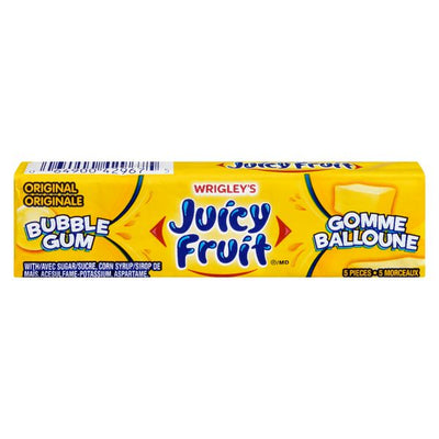 Juicy Fruit Original Bubble Gum, 5 ct