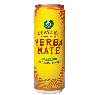 Guayaki Organic Brand Sparkling Classic Gold Yerba Mate Drink, 355 mL