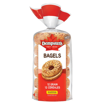 Dempster's 12 Grain Bagels, 6 ct