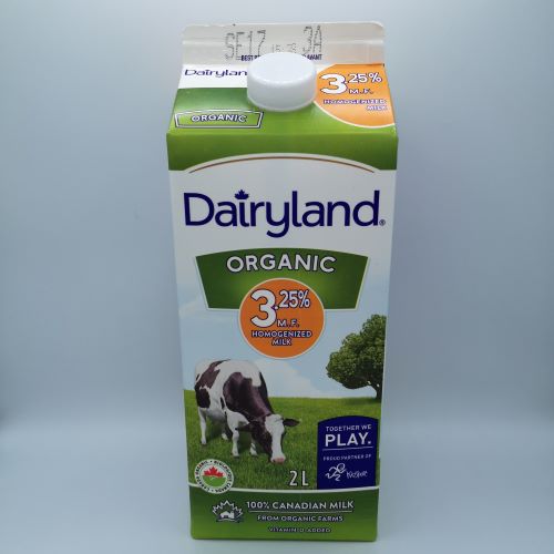 Dairyland Organic 3.25% Homogenized Canadian Milk, 2 l