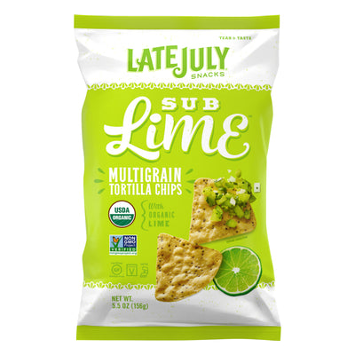 Late July Organic Sub Lime Multigrain Tortilla Chips, 156 g