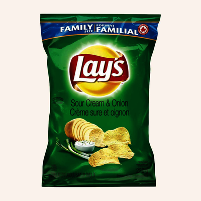Lay's Sour Cream & Onion Flavour Potato Chips, 235 g