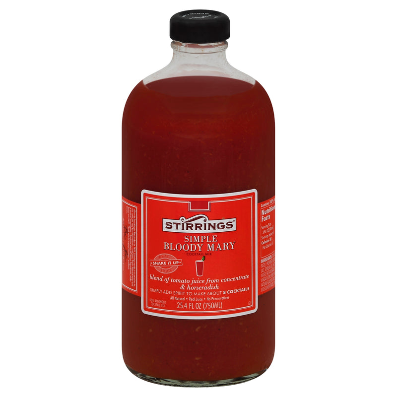 Stirrings Non-Alcoholic Simple Bloody Mary Cocktail Mix, 751 mL