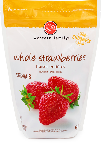 WESTERN FAMILY Whole Strawberries 600g