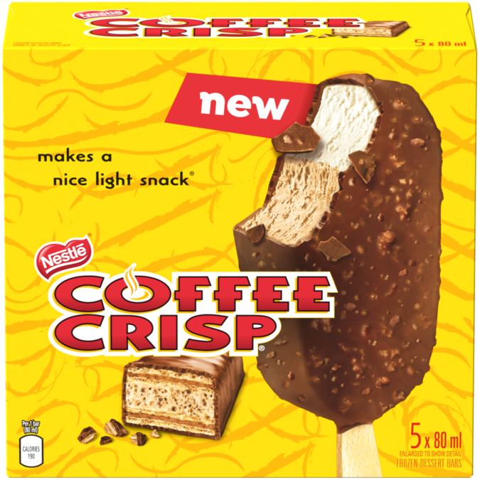 Nestle Coffee Crisp Frozen Dessert Bar, 80 mL, 5 ct