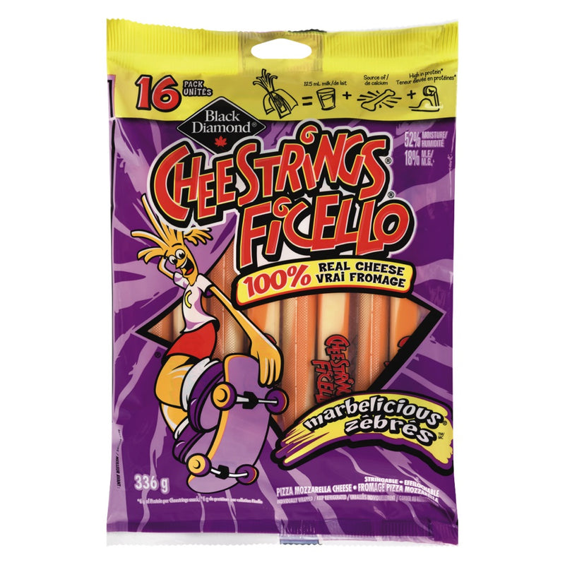 BLACK DIAMOND Cheestrings 100% Real Cheese Marbelicious 336g