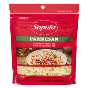 Saputo Shredded Parmesan Cheese, 170 g