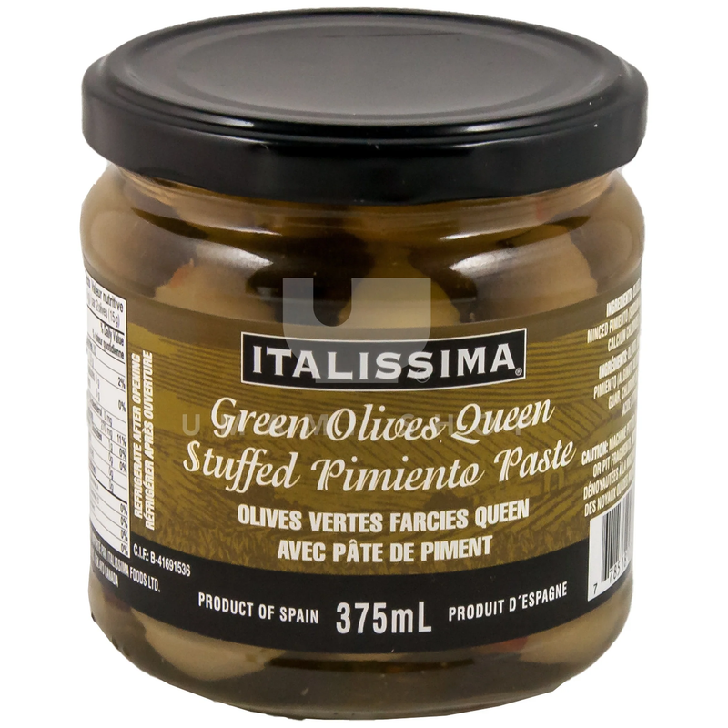 ITALISSIMA GREEN OLIVES STUFFED PIMIENTO 375 ml