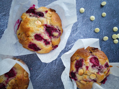 Raspberry White Chocolate Muffin