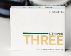 PUR GUM THREE SPEARMINT 9 ea