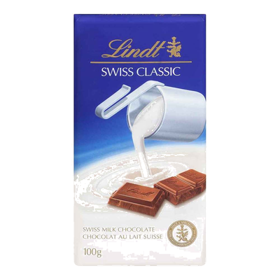 LINDT Swiss Milk Chocolate Bar 100g