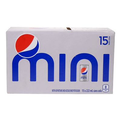 PEPSI Mini Soda Cans 222ml 15 Pack