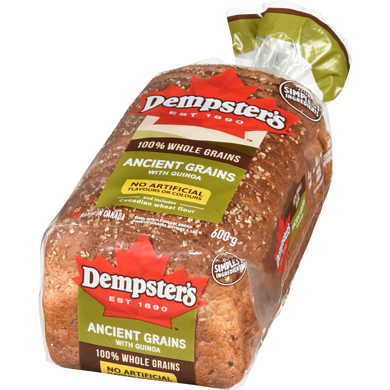 DEMPSTER'S 100% Whole Grains Bold Crunchy, Ancient Grains with Quinoa 600g