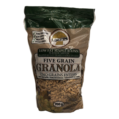 Rogers Low Fat Maple Raisin Five Grain Granola, 700 g