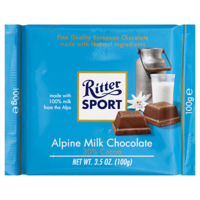 RITTER SPORT Alpine 30% Cocoa Milk Chocolate 99g