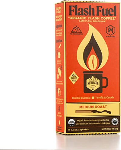 Flash Fuel Organic Medium Roast Single Serve Coffee, 3 g, 1o ct