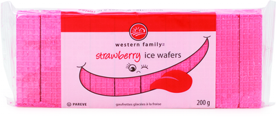 WESTERN FAMILY Strawberry Ice Wafers 200g