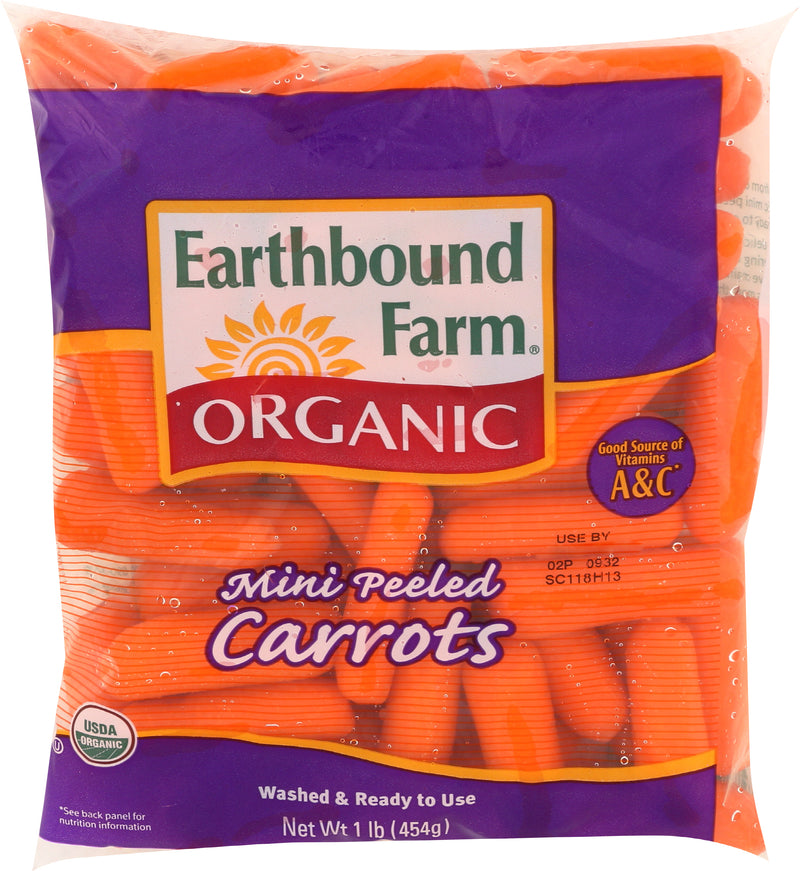 Earthbound Farm Organic Mini Peeled Carrots, 454 g