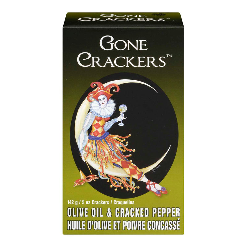 Gone Crackers Olive Oil & Cracked Pepper Crackers, 142 g