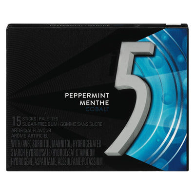 5 Gum Peppermint Cobalt 15 Pieces
