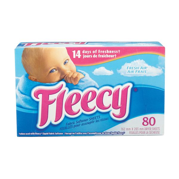 Fleecy Fresh Air Fabric Softener Sheets, 80 ct