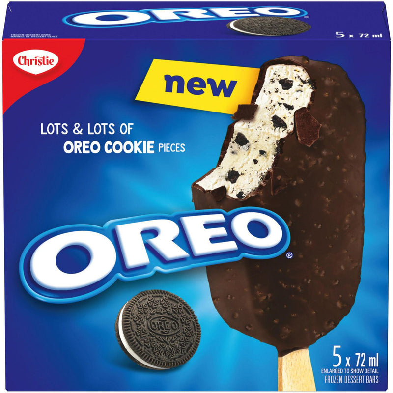 Christie Oreo Flavour Frozen Dessert Bars, 72 mL, 5 ct