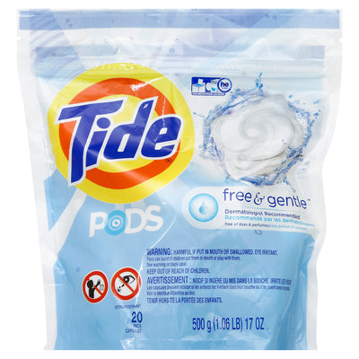 TIDE Pods Free & Gentle Laundry Detergent, 482 g