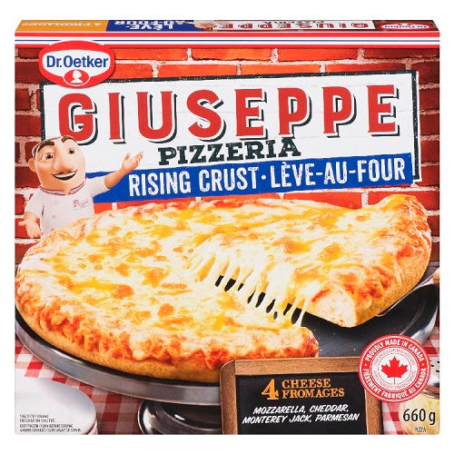 GIUSEPPE Pizzeria Rising Crust 4 Cheese Pizza 660g