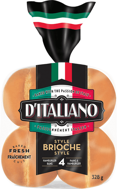 D'Italiano Brioche Style Hamburger Buns, 4 ct, 328 g