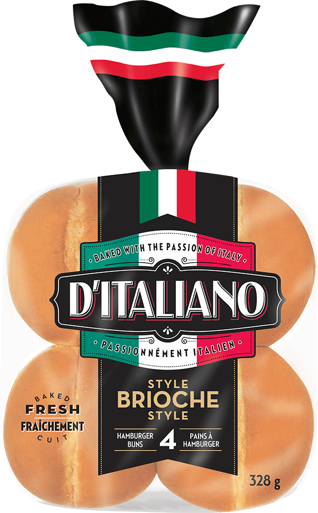 D'Italiano Brioche Style Hamburger Buns, 4 ct, 328 g