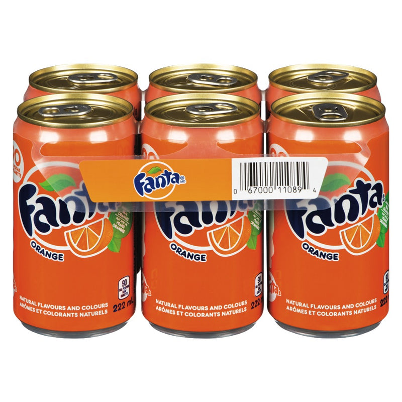 FANTA Orange Soda 222ml 6 Pack