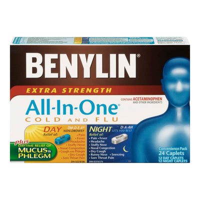 Benylin Cold & Flu Caplets, 24 ct