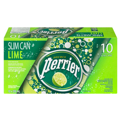 PERRIER Lime Sparkling Water 10 Pack