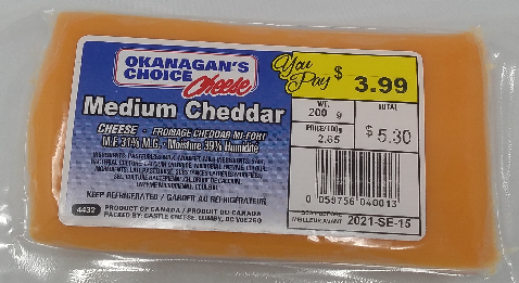OKANAGAN'S CHOICE Medium Cheddar