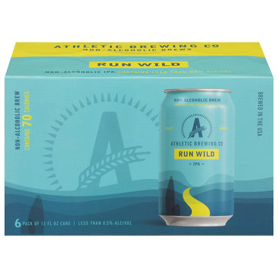 Athletic Brewing Co IPA Run Wild 6 Pack Beer, 12 fl oz cans, 6 ct