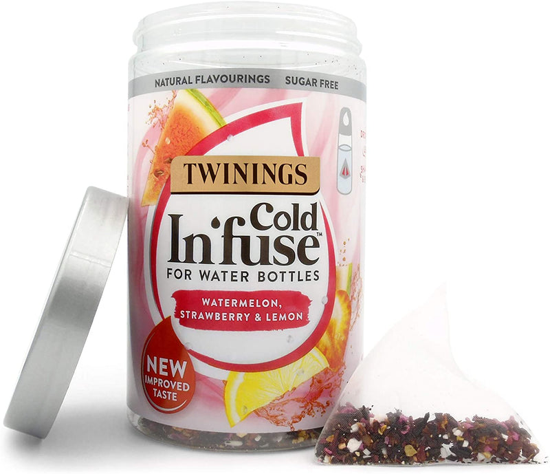 Twinings Sugar Free Cold In'fus Watermelon Strawberry & Lemon For Water Bottles, 30 g