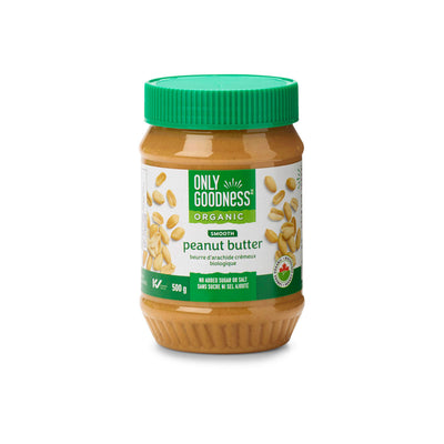 Only Goodness Organic Smooth Peanut Butter, 500 g