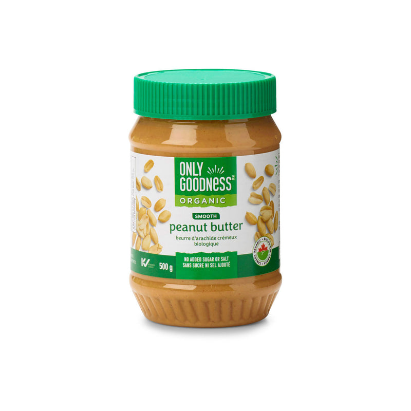 Only Goodness Organic Smooth Peanut Butter, 500 g