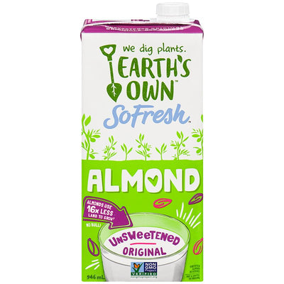 Earth's Own So Fresh Original Unsweetened Almond Milk, 946 mL