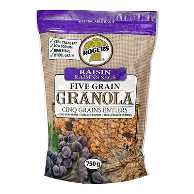 ROGERS Five Grain Raisin Granola 750g