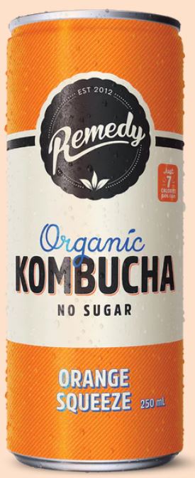 Remedy Organic Orange Squeeze Kombucha, 250 mL