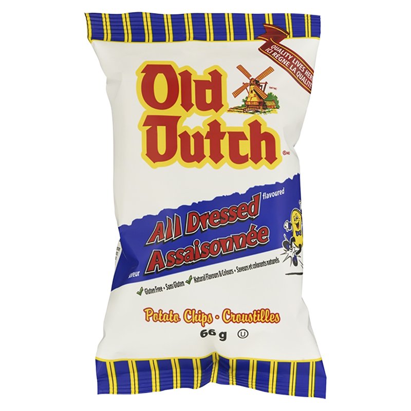 Old Dutch All Dressed Potato Chips, 65 g