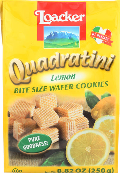 LOACKER Quadratini Bite Size Lemon Wafer Cookies 250g